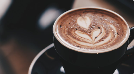Coffee cup latte art for Brown Coffee Store social media campaign
